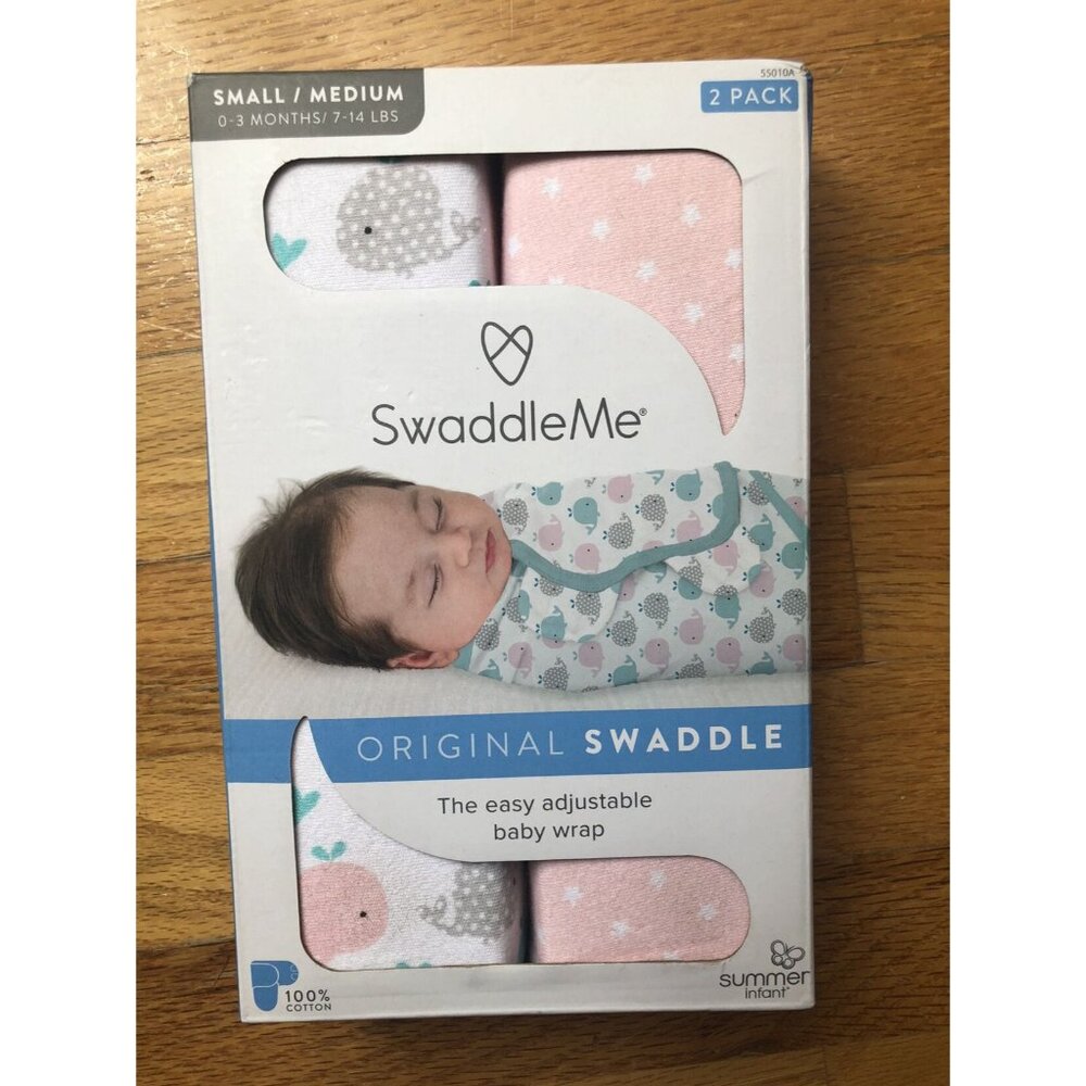 🆕swaddle Me 0-3M 2-pack Pink